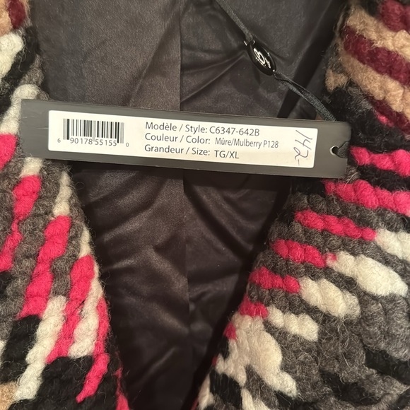 CHARLIE B Women's Mulberry Wool Blend Plaid Short Coat Winter Warm TG/XL NEW - Picture 12 of 16